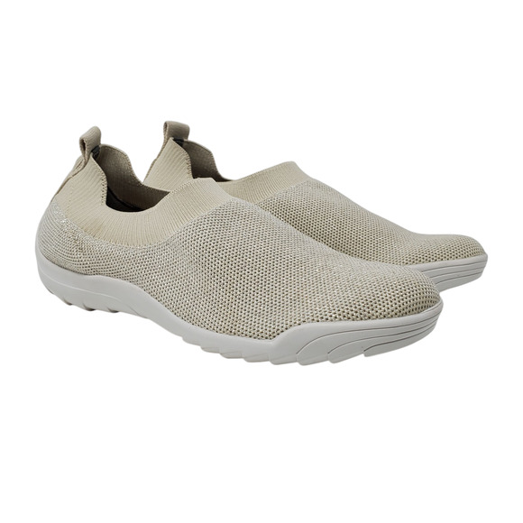 Bernie Mev. Shiloh Slip On Sneakers Shoes Beige Fabric Stretch 39 - Picture 1 of 10